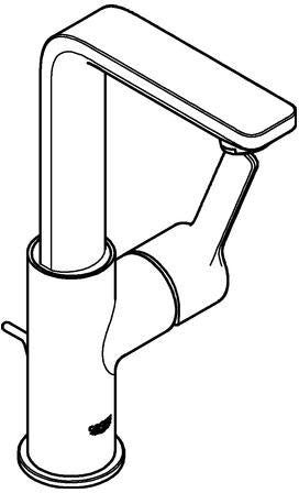 GROHE Lineare Einhand-Waschtischbatterie L-Size Chrom – SilkMove & EcoJoy