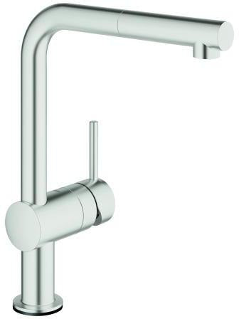 GROHE Minta Touch Elektronische Spültischbatterie L-Auslauf chrom mit Touch-Aktivierung