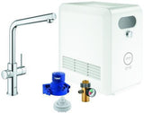 GROHE Blue Professional L-Auslauf Set – Spültischbatterie mit Filterfunktion, Bluetooth & WiFi in Chrom