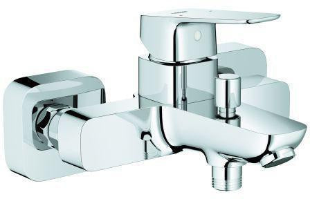 GROHE Cubeo Einhand-Wannenbatterie Wandmontage Chrom – SilkMove & Rückflussverhinderer