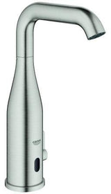 GROHE Essence E Infrarot-Elektronik Waschtisch-Armatur mit Mischung & Temperaturbegrenzer, 6V Batterie, Chrom