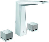 GROHE Allure Brilliant Private Collection 3-Loch Waschtischbatterie mit gerändelten Griffen – Chrom