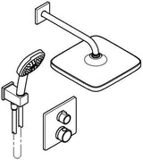 GROHE Grohtherm Unterputz-Duschsystem mit Tempesta 250 Cube, eckig, Chrom, 2 Absperrventile