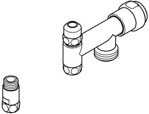 GROHE Eckfix WAS-Ventil 41031 – 3/8 Zoll Anschluss mit Rückflussverhinderer, Chrom