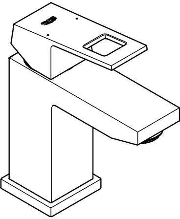 GROHE Eurocube Einhand-Waschtischbatterie mit EcoJoy und SpeedClean – Chrom