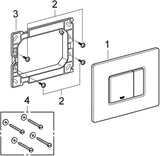 GROHE Skate Cosmopolitan WC-Betätigung Edelstahl waagerechte Montage 156x197 mm
