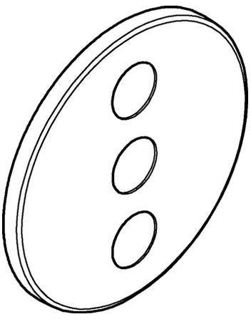 GROHE Rosette 48366 rund für SmartControl – Chrom, 158 mm, Metall