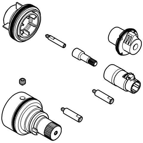 GROHE Verlängerungsset 47780 27,5 mm für Rapido T – Zentral- und Brause-Thermostat