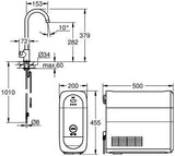 GROHE Blue Home Mono Starter Kit – Spültisch-Einhandmischer mit gefiltertem & gekühltem Wasser