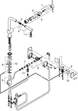 GROHE Minta Touch Elektronische Spültischbatterie L-Auslauf chrom mit Touch-Aktivierung