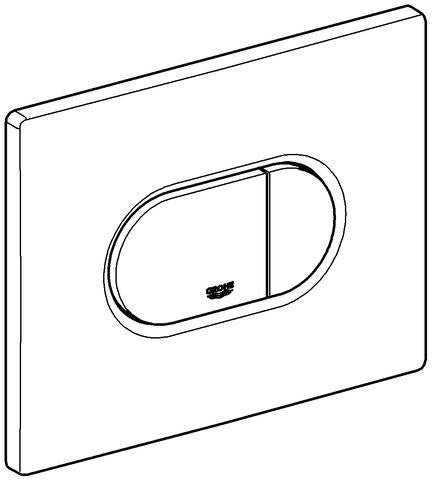 GROHE Arena Cosmopolitan WC-Betätigung 38844 – Pneumatisch, Chrom, 2-Mengen-Technik