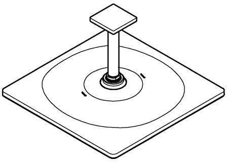 GROHE Rainshower Mono 310 Cube Kopfbrause-Set Deckenauslass 142 mm, 1 Strahl, 7,5 l/min, Chrom