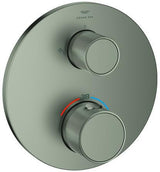 GROHE Atrio Private Collection Thermostat-Brausebatterie mit 2-Wege-Umstellung und Knopfbetätigung, Chrom