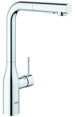 GROHE Essence Spültischbatterie mit ausziehbarer Spülbrause, cool sunrise gebürstet, 30504