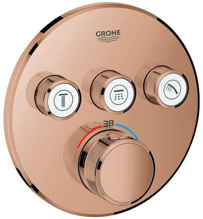 GROHE Grohtherm SmartControl Unterputz-Thermostat 3 Ventile hard graphite