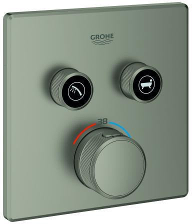 GROHE Grohtherm SmartControl Thermostat 29124 eckig 2 Absperrventile chrom