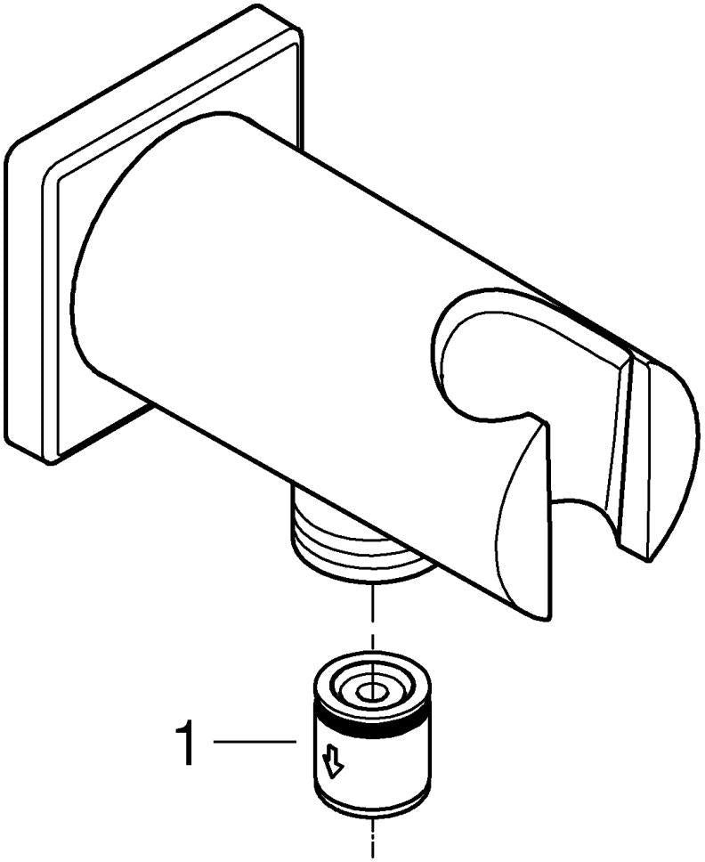 GROHE Rainshower Wandanschlussbogen 26659 eckige Rosette eigensicher chrom
