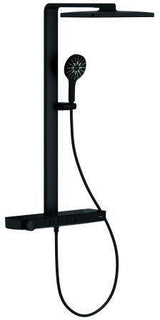 GROHE Rainshower Aqua Pure Duschsystem mit Thermostatbatterie, eckig, chrom, 8,7 l/min