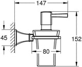 GROHE Grandera Halter mit Keramik-Seifenspender 40910, 110 ml, Chrom, Wandmontage