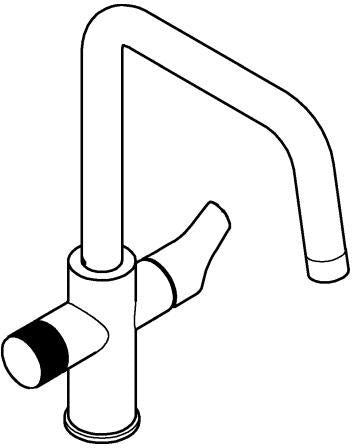 GROHE Blue Pure Eurosmart Spültischbatterie mit Filterfunktion, U-Auslauf, Chrom