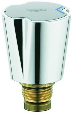 GROHE Oberteil 11090 DN15 – Markierung rot/blau, chrom, wärmeisoliert, verschraubbar