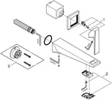 GROHE Allure Brilliant 2-Loch-Waschtischbatterie Wandmontage Ausladung 210 mm Chrom