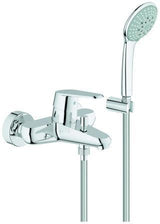 GROHE Eurodisc Cosmopolitan Einhand-Wannenbatterie mit Brausegarnitur, Wandmontage, Chrom