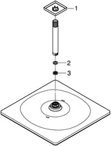 GROHE Rainshower Mono 310 Cube Kopfbrause-Set Deckenauslass 142 mm, 1 Strahl, 7,5 l/min, Chrom