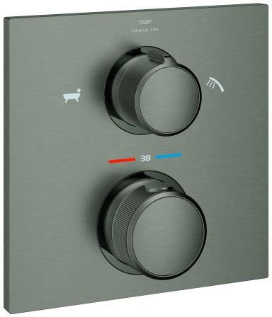GROHE Allure Thermostat-Wannenbatterie Fertigmontageset cool sunrise gebürstet
