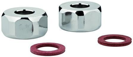 GROHE Verschraubung 1/2 Zoll, 10,5 mm Bohrung, vernickelt, 2 Stück, chrom