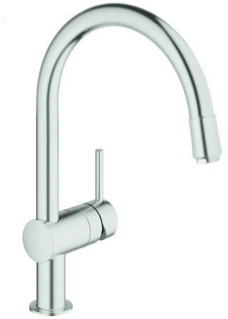 GROHE Minta Einhand-Spültischbatterie mit herausziehbarem Auslauf – Chrom