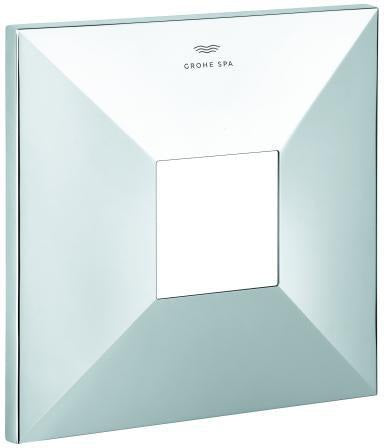 GROHE Rosette 48613 eckig für Einhandmischer-Fertigmontageset mit 2-Wege-Umstellung in Chrom