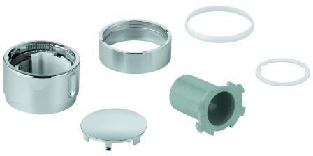 GROHE Temperaturwählgriff 49082 für Grohtherm Fertigmontagesets – Chrom, SafeStop 38 °C