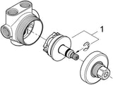 GROHE 5-Wege-Umstellung 29033 UP-Einbaukörper DN 15 – Keramische Dichtscheiben, stufenlos einstellbar