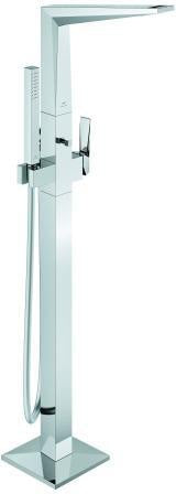 GROHE Allure Brilliant Private Collection Wannenbatterie – Bodenmontage, Griff mit Rändelstruktur, Chrom