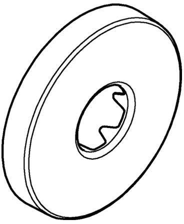 GROHE Rosette 11741 Chrom – Außendurchmesser 65 mm, Innendurchmesser 20,8 mm, Höhe 10 mm