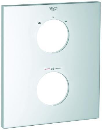 GROHE Rosette 47828 in Chrom – Passgenaue Abdeckung für Armaturen