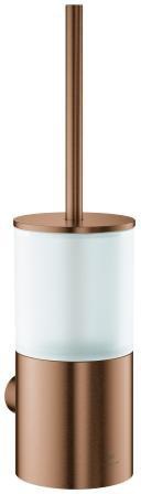 GROHE Atrio Toilettenbürstengarnitur – Wandmontage, verchromt, mit Mattglas-Einsatz