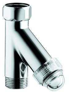 GROHE WAS-Schrägfilter 41275 DN20 bis 80°C mit Klarsicht-Kappe, chrom – Eggemann Serie