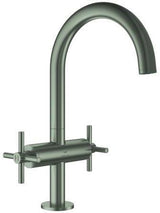GROHE Atrio Waschtisch-Einlochbatterie L-Size mit Kreuzgriffen – chrom, EcoJoy, schwenkbarer Auslauf