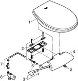 GROHE Bau Keramik Dusch-WC-Aufsatz alpinweiß – WC-Sitz mit Deckel und Soft-Close
