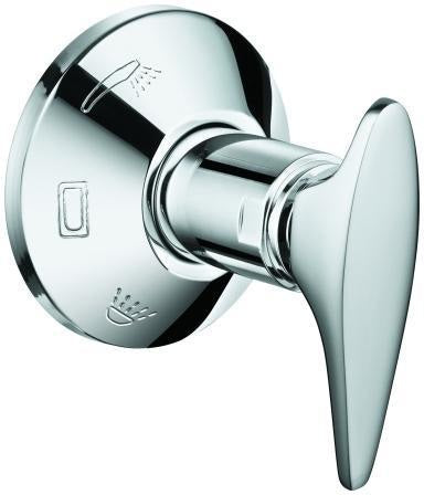 GROHE Umstellhebel 45068 mit Rosette – Chrom-Ausführung für die Umstellung