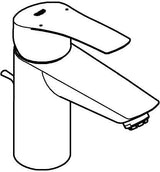 GROHE Eurosmart Standard Einhand-Waschtischbatterie S-Size Niederdruck Chrom – 1-Loch-Montage