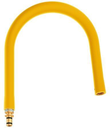 GROHE Schlauchauslauf 30321 für Essence Küchenarmatur – Flexibler C-Auslauf mit Profibrause in Dunkelbraun