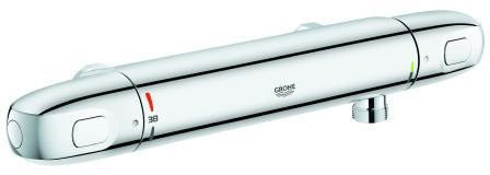 GROHE Grohtherm 1000 Thermostat-Brausebatterie – Wandmontage, CoolTouch, SafeStop, chrom