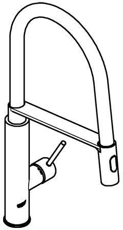 GROHE Concetto Einhand-Spültischbatterie 31491 mit ausziehbarer Profibrause, Chrom – SilkMove & MagneticDocking
