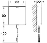 GROHE Schalternetzteil 36338 für Waschtisch-Elektronik mit 1-Auge-Infrarotsensor – 100-230 V AC