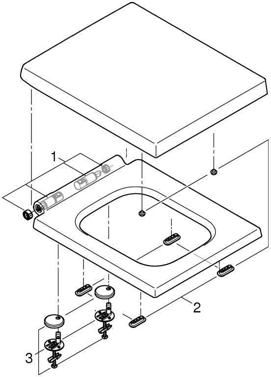 GROHE WC-Sitz Cube Keramik 39488 Soft Close alpinweiß mit Absenkautomatik und Quick-Release-Funktion