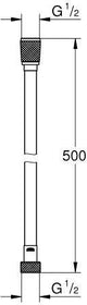 GROHE Relexaflex Brauseschlauch 500 mm Chrom – Knickfest & Druckbeständig bis 5 bar