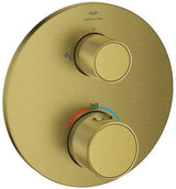 GROHE Atrio Private Collection Thermostat-Brausebatterie mit 2-Wege-Umstellung und Knopfbetätigung, Chrom